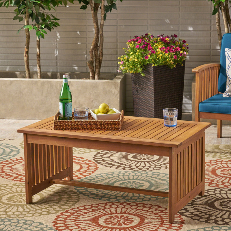 Lark Manor™ 40"Wood Outdoor Patio COFFEE TABLE | Wayfair